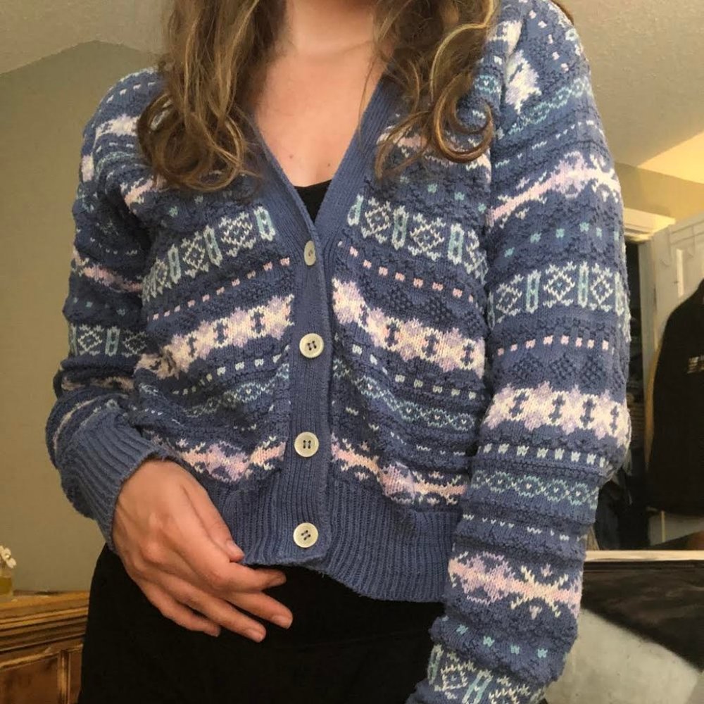 Vintage Laura Ashley Cropped Cardigan